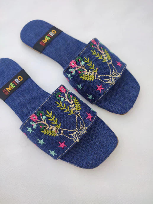 MM36-HAND EMBOIDERED SLIDES